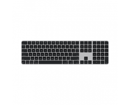 Клавиатура Apple Magic Keyboard with Touch ID and Numeric Keypad, Russian, Black Keys (A3119), беспроводная, с Touch ID и цифровым блоком MXK83RS/A  apple